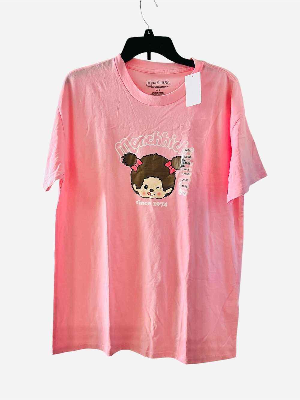Monchhichi Pink Graphic Short Sleeve Tee
